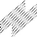 Tandefio 10 Pcs 3/8" OD 304 Stainless Steel Tube Industrial Straight Tube Weldable Steel Tubing Round Metal Pipe, 1/25" Wall Thickness Pipe, 12" Length for Industries Automotive Applications