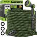 Garden Hose, Flexible Ultra Lightweight Durable, Kink-Free Water Hose with 10 Function Sprayer - Non-Shrinking, Easy to Store, All-Weather, High-Pressure (100 FT)