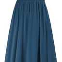 GRACE KARIN Womens 2025 Summer Dress Casual Sleeveless Spaghetti Strap Smocked Ruffle Beach Long Maxi Dress with Pockets- L