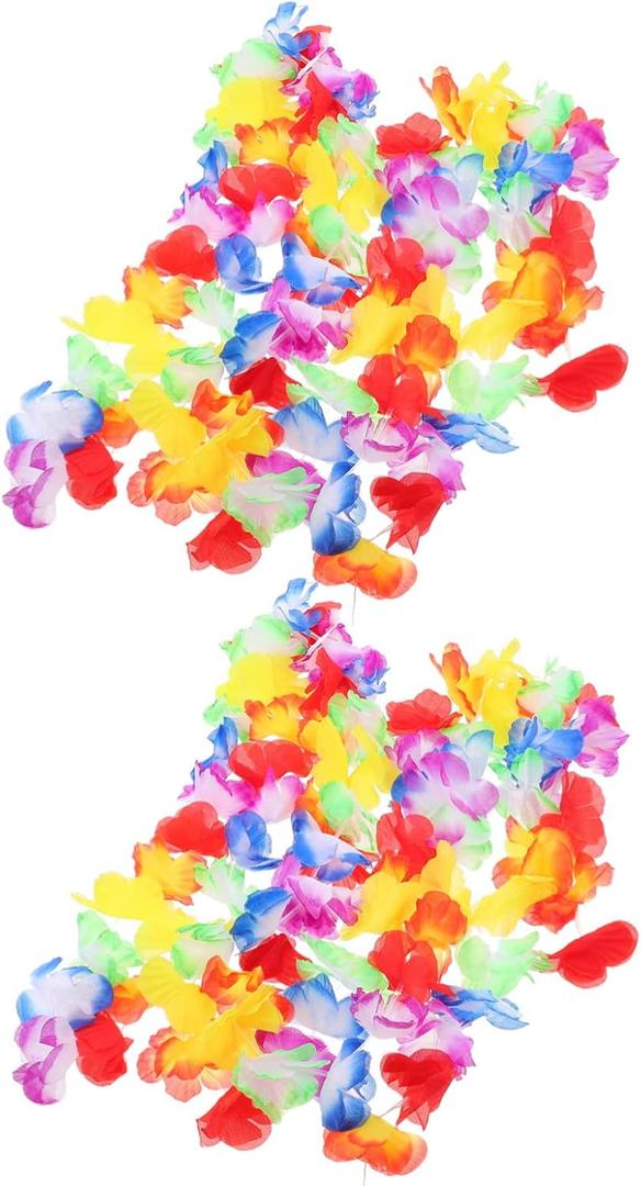 2Pcs Creative Hawaii Cloth Banners Party Decorations Unique Flower Design for Tropical Luau Events Photo Props for Celebrations for Indoor Outdoor