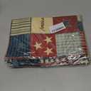 Artoid Mode Checkered Stars Stripes 210 GSM 4th of July Table Runner, Memorial Day Kitchen Dining Table Decoration for Home Party Decor 13x72 Inch