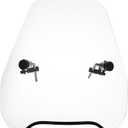 FATECIM 15" Clear Motorcycle Windscreen Windshield Motorbike Wind Deflector Flyscreen Universal for Harley Davidson Honda Kawasaki Suzuki Triumph Yamaha Indian Victory with 7/8" or 1" Handlebars