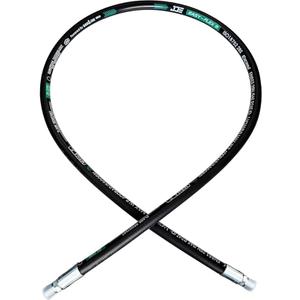 Heroson15611-12-12RW Hydraulic Hose Assembly 3/4 ”,24 ”Long,Hydraulic Hose with Male NPT X Male NPT,3118PSI,Black