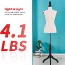 FDW | Female Mannequin Torso | Cream | Height Adjustable Dress Form, 59-67 Inches