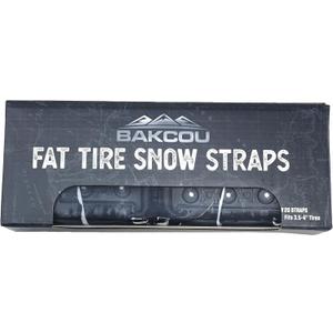 Bakcou  Fat Tire Snow Straps  Set of 20 Studded Straps for Enhanced Traction, Winter Terrain  Ideal for Icy & Snow Packed Conditions 3.54 Inches