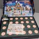 Advent Calendar 2025 Gingerbread House Mini Building Set with Light, 24 Days Countdown Christmas Village Building Blocks with Xmas Tree Train, for Adults Kids Girls Boys Ages 12+