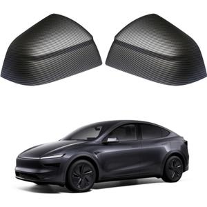 Rearview Mirror Guard Cover for Tesla Model Y Juniper 2025 2026 Side Mirror Cover Exterior Accessories of 2pc (Matte Carbon Fiber) (Not fit 2026 Standard & Performance)