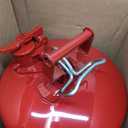 Justrite 5 Gallon Type II Red Safety Gas Can for Gasoline with Flame Arrester, Self-Closing Lid, and 1" Flexible Metal Spout, Made in the USA, Galvanized Steel Flammable Storage Can, 7250130