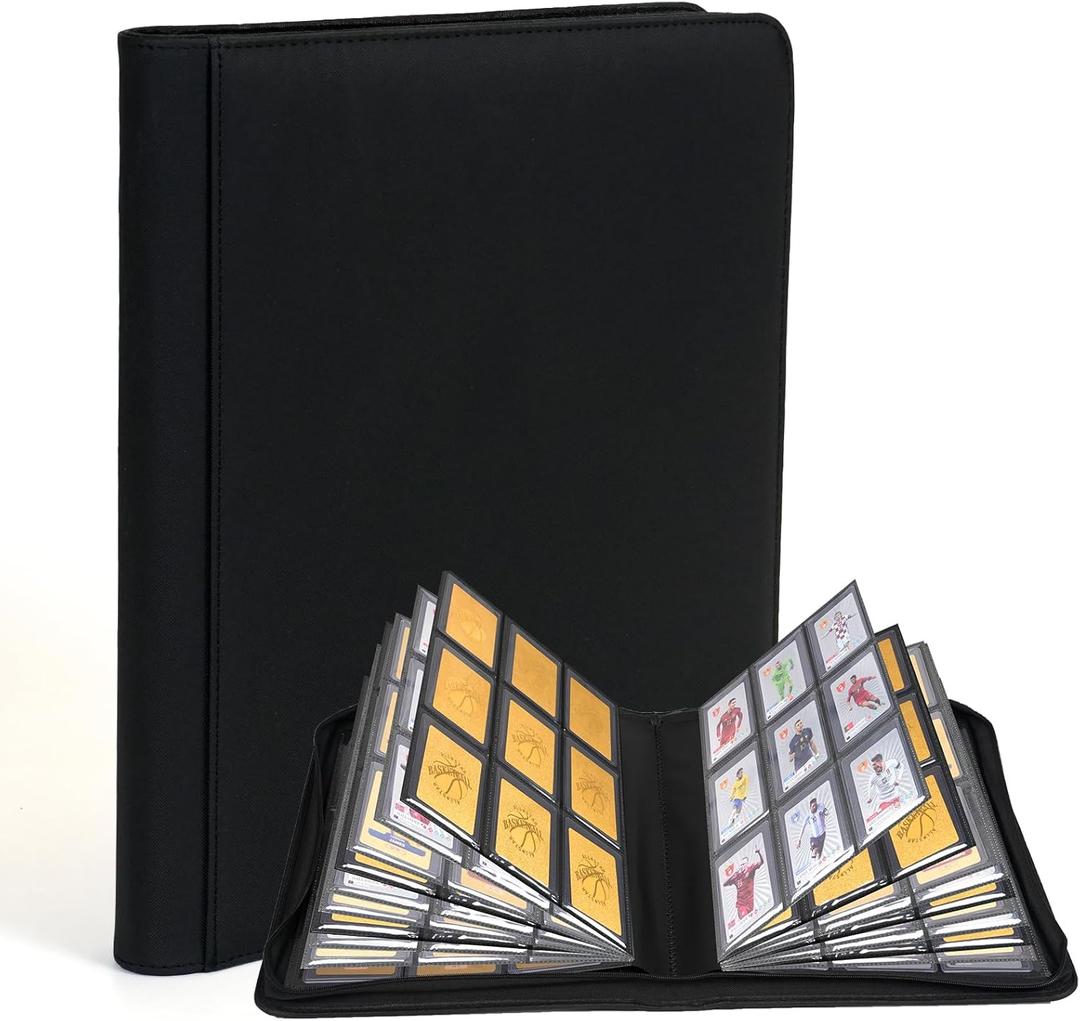 Toploader Binder, 9-Pocket Pages Holds 324 Toploaders Top Loader Binders with Sleeves for 3"x4" Toploaders for TCG, MTG Card Binder, Sports or Trading Cards Binder