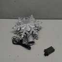 DG-Direct Christmas Tree Topper Lighted with Silver Snowflake Projector, Led Rotating Magic Snowflake, 3D Hollow Glitter Lighted Silver Snow Tree Topper for Christmas Tree Decorations