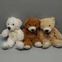 MorisMos 3 Packs Teddy Bears Bulk Stuffed Animals, Cute Small Teddy Bear Plush Toys, Little Stuffed Bear for Kids on Centerpiece Baby Shower, 14 Inches