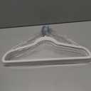 Lifemaster Velvet Clothes Hanger  with 360 Degree Swivel Hook and Non-Slip Shoulder Notch, Holds Up to 10 lbs, Heavy Duty Hanger Set, for Organizing Suit, Dress, Coat, and Clothes, Pack of 10, White