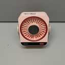 KIMMOO USB Desk Fan for Bedroom, 199 Speeds Turbo Airflow, Portable Fan with Ice Cooling, Digital Display Quiet Table Fan, 270 Rotating Small Rechargeable Battery Desktop Fans for Home Office (Pink)