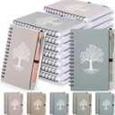 20 Pack Father Day Christian Pocket Notebook with Pen Tree of Life Small Catholic Writing Journal A6 Lined Judaism Religious Notebook Bulk for Men Office School Business(Macaron Color)