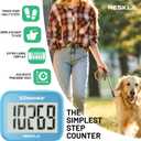 3D Pedometer for Walking, Simple Step Counter with Large Digital Display, Step Tracker with Removable Clip Lanyard, Accurately Track Steps for Men Women Kids Adults Seniors