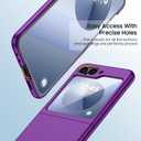 GooseBox for Samsung Galaxy Z Flip 6 Case with Screen Protection,Z Flip 6 Slim HD Clearly Case Ultra-Thin Anti-Scratch Shockproof Phone Case(Purple)