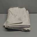 Cream Linen Blend Blackout Curtains 84 Inch Long 2 Panel Back Tab Thermal Insulated Light Blocking Curtain for Living Room Black Out Drape for Bedroom Neutral Rustic Farmhouse 52x84 Length Ivory White (Natural)