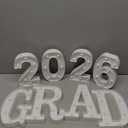 Graduation Decorations 2026 Deals-8 LED Long Marquee Light Up Letters 'Grad 2026' - Graduation Party Decor for Kindergarten Preschool High School College Graduation