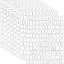 Starboling White Alphabet Stickers, 1/2 inch, 10 Sheets, Self-Adhesive Vinyl, Minimalist Style, Perfect for Labels & Decor