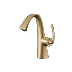 CHALIRS Bathroom Faucets Brushed Gold, Single Handle Brass Basin Faucet for Sink 1 Hole or 3 Holes, High Arc Bathroom Sink Faucet with 9.5 Inches Deckplate, Vanity Vessel Sink Faucet Mixer Tap