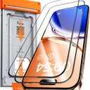 TOCOL for iPhone 16 Pro Screen Protector Zero Bubble Auto-Dust Removal 9H+ Hardness Tempered Glass for Full Coverage Easy Installation 6.3-Inch 2 Pack