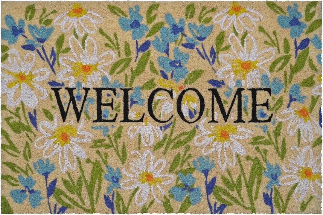 Calloway Mills Field of Daisy Welcome Doormat (24" x 36" x 1.50")