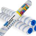 18 Inch Microfiber Paint Roller Covers (4 Pack) - 3/8 Nap for All Types of Painting Surfacess, Lint-Free & Easy Clean, Ideal for Walls, Ceilings & Large Area Painting