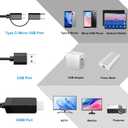 Weton 2-in-1 USB Type C Micro USB Android Phone to TV HDMI Cable, MHL to TV HDMI Adapter 1080P HDTV Mirroring & Charging Cable for Android Smartphone Tablets to Projector Monitor, 6.6ft