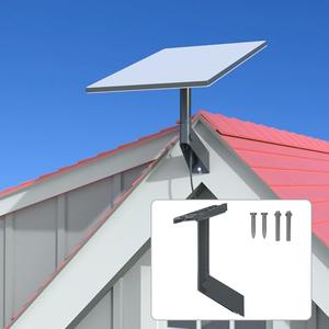 TIUIHU Starlink Mount,Adjustable Starlink Short Wall Mount,Starlink Pipe Adapter for Starlink Gen 3(V3)/Starlink Mini,Starlink roof Mount