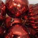 Rose Red 2.5" Christmas Balls Christmas Tree Decoration Ornaments Shatterproof Hanging Balls for Birthday Halloween Holiday Wedding Decorations Set of 18pcs
