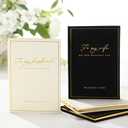 Engrowtic 2 Pcs Wedding Vow Books His and Her to Husband Wife Wedding Must Have Registry Ideas Gold Foil Lined Page Premium Engagement Gift for Guest Groom Newly Engaged Couple(Black-White)