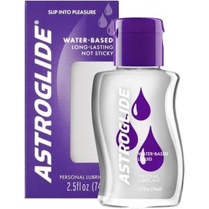 Astroglide Water Based Lube (2.5oz), Liquid Personal Lubricant for for Men, Women and Couples, Safe for Toys, Travel-Friendly Size