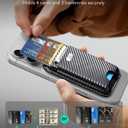 ESR Geo for MagSafe Wallet with Find My Functionality, RFID Blocking, 5 Cards Holder for Phone Case, Strong Magnetic Wallet for iPhone 17e/17/16/15/14/13/12 Series, Not for Mini, Black Carbon Fiber