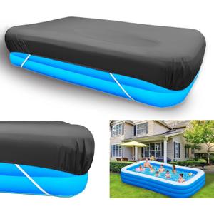120x72 inch Inflatable Rectangular Pool Cover 10 X 6 ft Inflatable Rectangle Swimming Pool Cover 118x79 Waterproof Pool Covers 103 x 69 inch for Outdoor Garden Family Pools Protector