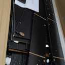 HOOBRO Kitchen Island with Power Outlet, Storage Island with Spice Rack and Drawer, Rolling Kitchen Cart on Wheels, for Home, Dining Room, Rustic Brown and Black