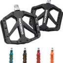 ROCKBROS Mountain Bike Pedals MTB Pedals Bicycle Flat Pedals Nylon 9/16" Sealed Bearing Lightweight Design for Road Mountain BMX MTB Bike