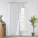 Vision Home White Pinch Pleated Full Blackout Curtains 60 inch Wide Thermal Insulated Window Panels 90 inch for Living Room Bedroom Room Darkening Pinch Pleat Drapes with Hooks Back Tab 60" Wx90 Lx1