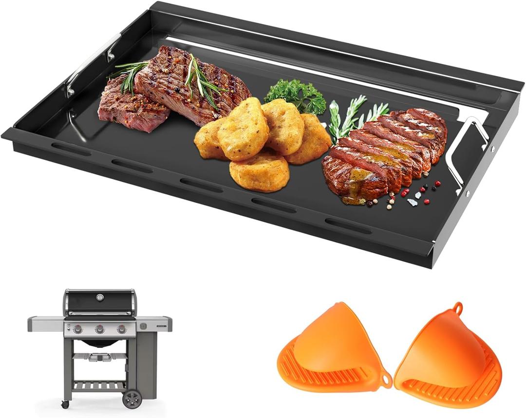 6788 Genesis II 300 Full Size Griddle Insert for Weber GS4 Genesis II 300 Series Grill Genesis II E-335 E-310 E-330 E-315 S-310 SX335 E-325 EX-335 Flat Top Griddle, Carbon Steel for 66095 66802, Size: 26.3" x 18.8" x 1.6"