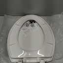 Bemis 7300SLEC Slow Close Toilet Seat, Easy Clean Hinges and Durable Plastic Seat, Made in USA, Elongated, White