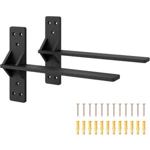 Floating Shelf Bracket, 2 Pack, 16" L x 2.5" | Heavy Duty, for Floating Wall Countertops, Bars, Desks, Vanities