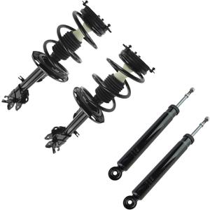 TRQ Front and Rear Complete Strut Assembly & Shock Absorber Kit Complete Strut & Coil Spring Assembly Compatible with 2009-2014 Nissan Murano
