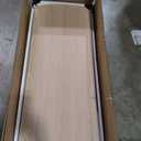 COMUHOME 47.3" Round Folding Dining Table for 4-8, Wood Kitchen Foldable Dining Table Large Drop Leaf Dinner Table with Storage Shelf Metal Legs for Home Dining Room Living Room in Wood Color