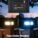 Dynaming 4x4 Solar Post Cap Lights Outdoor with 2 Color Modes, Fence Post Solar Lights Black Shell Fit for Vinyl/Wooden Posts, High Brightness SMD LED Lighting Decor for Garden Deck Patio, 2 Pack