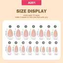 2 x 12 Colors Press on Nails Solid Color Fake Nails Short Almond False Nails Pure Color Glue on Nails Reusable Artificial Acrylic Nail Full Cover Glossy Stick on Nails for Women Girls Manicure 288Pcs (0.04 Fl Oz (Pack of 24), MH01)