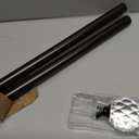 EXCLUSIVE HOME Crystal Ball 1" Curtain Rod and Coordinating Finial Set, Matte Bronze, Adjustable 66"-120"