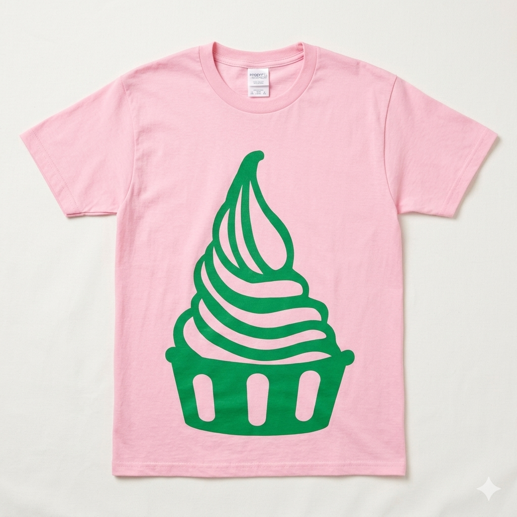 Frozen yogurt T-Shirt (L, Pink)