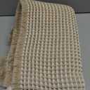 MIULEE Set of 2 Waffle Bathroom Rugs, Boho Bath Rugs Non Slip Washable, Super Absorbent Bath Mats, Ultra Soft Rubber Backed Shower Mats for Bathroom Floor, Tub, Brown & White, 18x30 Inch