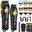 CIICII Mens Hair Clippers and Trimmers Set, Professional Cordless Barber Clippers for Hair Cutting Kit (Rechargeable USB Adjustable Beard & Hair Trimmer Haircut Kit) Clippers for Men DIY Home Salon