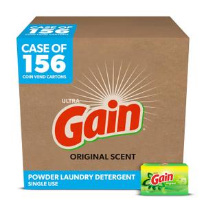P&G Professional Gain Powder Laundry Detergent for Regular and HE Washers, Original Scent, Single Use (Case of 156)
