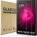 WD&CD 2 Pack Screen Protector Compatible with T-Mobile Revvl Tab 5G 10.36" 2023, Tempered Glass Film Replacement for T-Mobile Revvl Tab 5G 10.36" 2023Anti Scratch Anti BubbleHigh Definition